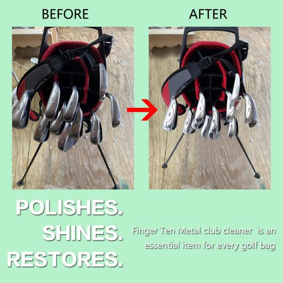 Golf Metallklubbrengörare Rostborttagare Golf Järn Poleringskit Wedgar Putters Borstrengörare Svamp Golftillbehör Golfklubbvårdsset