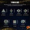 7 Pcs Rechargable Glowing Polyhedral Dices LED Light Electronic Dices Easy Use