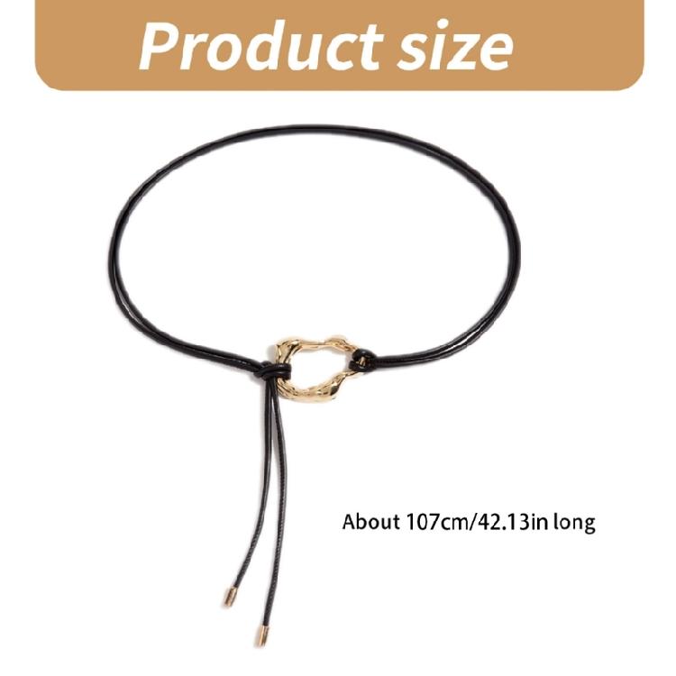 Tie Waist Belt Chain Skinny Belt for Casual Costume Belt for Jeans Dress