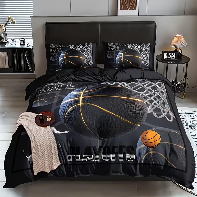 

Basketball & Hoop Bedding Set sport Duvet Cover Queen King Double Duvet Cover Pillowcase 2/3pc Gift Soft Bedroom Decoration Baby 100x135cm