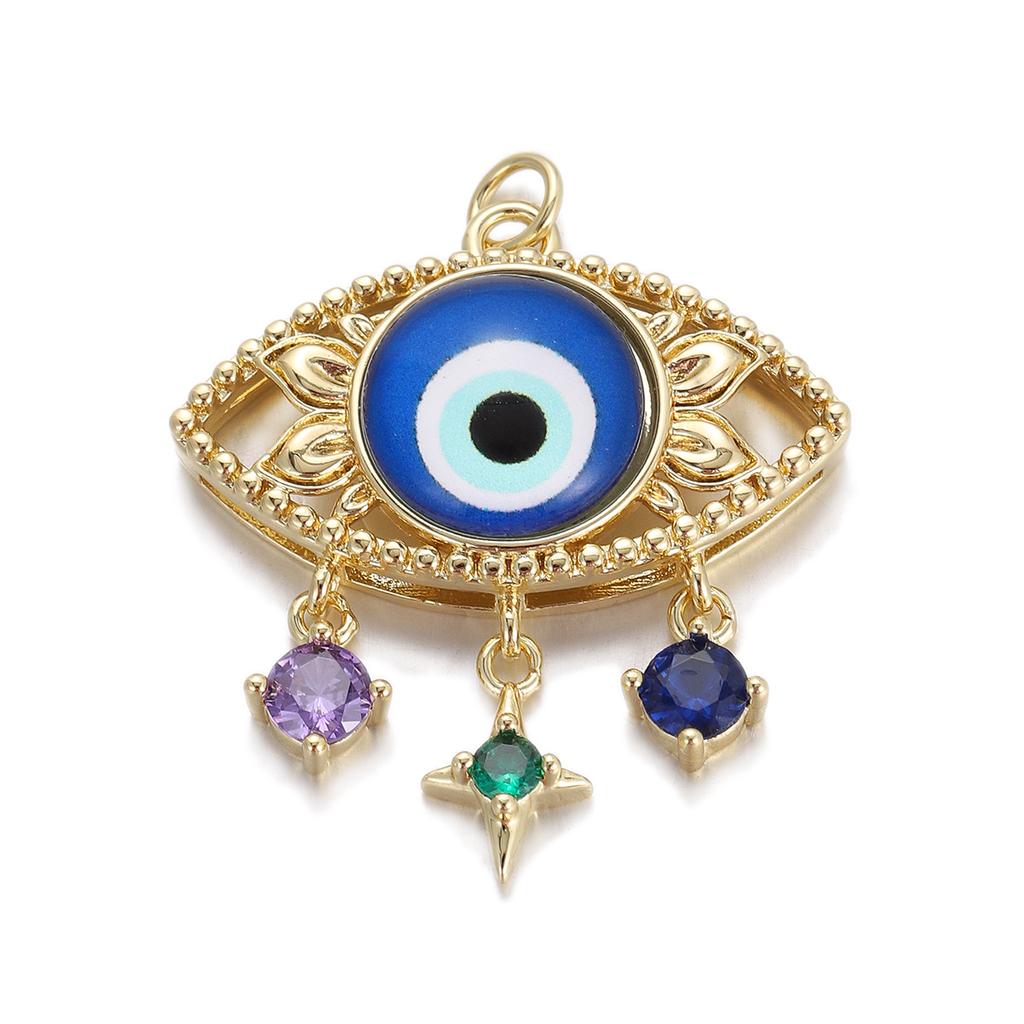 Diy Charms for Make Earrings Bracelet Necklace Bohemia Star Eyes Hearts for Jewelry Making Supplies Gold Color Dijes Designer