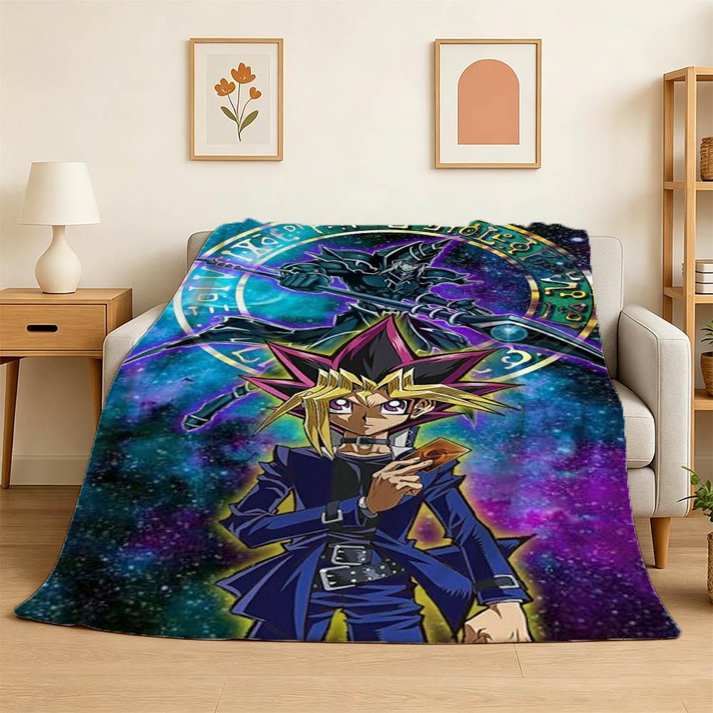 Cartton Y-Yu Gi O-Oh Japan Anime Game 3D Flannel Blanket Soft Throw Blanket Art For Home Decor Bedroom Bed Sofa Picnic Fans Gift