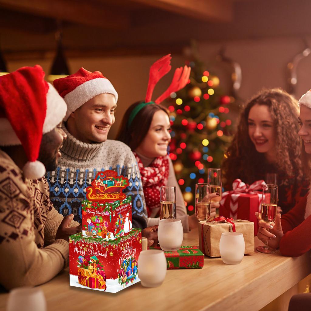 Santa Gift Doublelayer Box With Cardboard Construction Festive Gifting Holiday