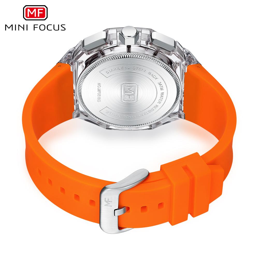 Multifunctional Casual Quartz Watch Mens Watches Waterproof Transparent Case Wrist Watch with Luminous Hands