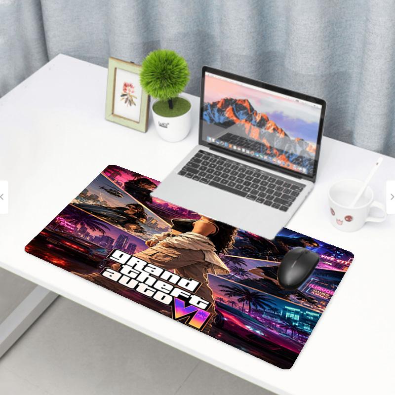 Grand Theft Auto VI Print Mouse Pad, Anti‑Slip Desktop Keyboard Mat, for PC Laptop Gaming Working Daily Use, Cool Festival Surprise Gift