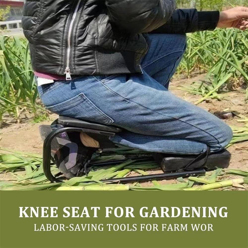 Ergonomic Garlic Picker & Kneeling Pad: Mobile Garden Work Bench To Relieve Knee Pressure