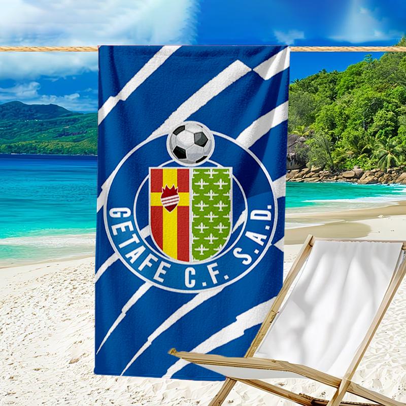 Getafe Football Crest Beach Towel - Soft, Absorbent Microfiber, Lightweight, Ideal for The Beach, Parties, Travel, Camping Fan Gifts