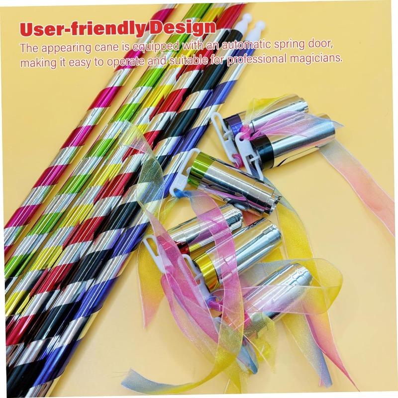 2Pcs Pocket Staff, Stretchable Extendable Magics Stick Portable Compact Mini Trick Prop for Professional Magician Stage Performance