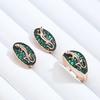 Black Texture Green Zircon Golden Gecko Rings Women Personality Comfort Accessories Fashion Costume Jewelry