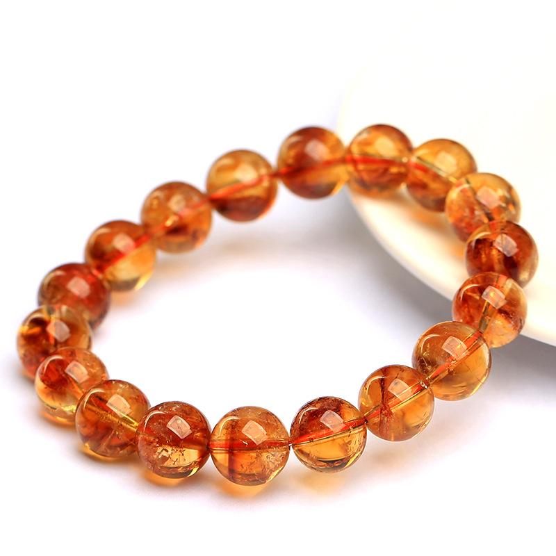 Hongchu Crystal Natural Violent Yellow Tower Crystal Bead Bracelet Asestelai Crystal Violent Yellow Bracelet