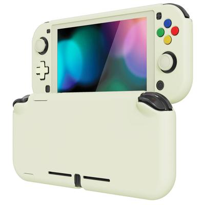 eXtremeRate Custom Cover for PlayVital Switch Protective Cover for Switch Lite with Screen Protection Film Lite, (hard) - 1 [Ivory Color]