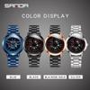 Sanda Time to Shine Wheel Series Men's Waterproof Quartz Wristwatch with Creative Hollow Design