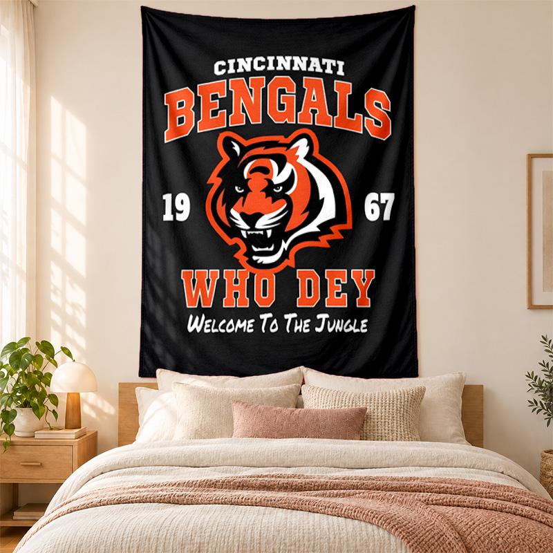 Cincinnati Bengals Tapestry highquality for decorating living room bedroom dorm walls ideal as bedroom wallart orholiday gift