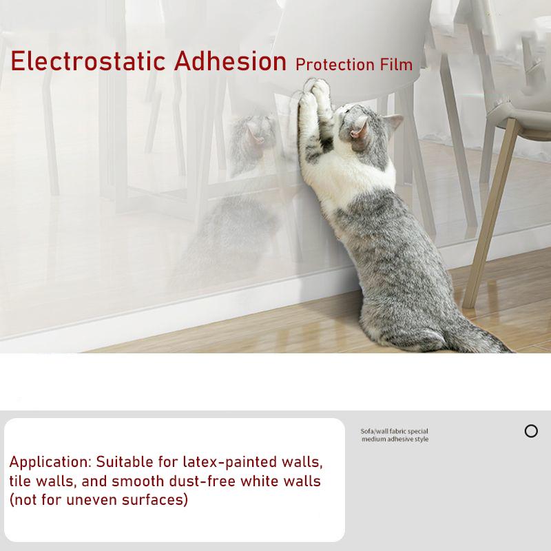 Protection Extra Épaisse pour Griffoirs de Chat Film Transparent Auto-Adhésif Protecteur de Mur Canapé Meubles Anti-Griffures Anti-Salissures Facile à Décoller et Coller