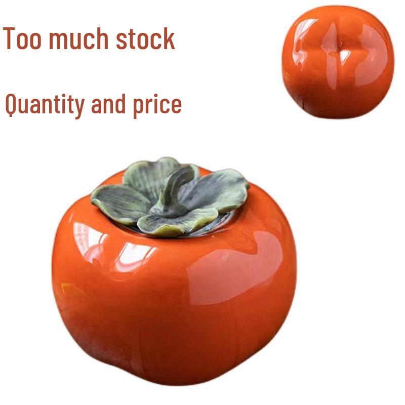 Persimmon Tea Scented Ceramic Candy Jar and Candle Holder