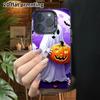 Carcasa de telefono: Plano 2D, adecuado para iPhone 18 17 16 15 14 13Pro en plata arcoíris, estilo pareja, morado profundo soñador, regalo de Navidad y Halloween