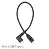 Mini USB to Type C Adapter Converter Cable for Camera Phone OTG Cable 90 Degree USB 3.1 Type C Male to Mini USB Transfer