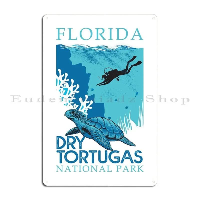 Dry Tortugas National Park Metal Sign Garage Mural Garage Cinema Character Tin Sign Poster 20x30cm(7.8x11.8inch)