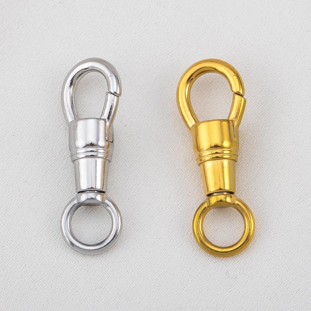18K Gold Plated Stainless Steel Bag Key Chain Hook Clasps Lobster Clasp Hooks Connectors DIY Jewelry Making Supplies Accessories