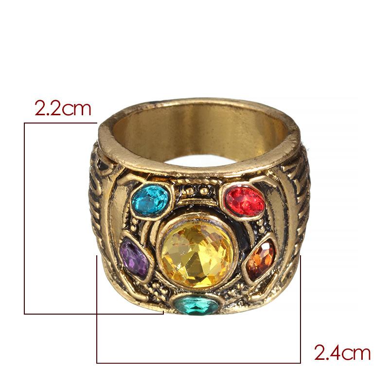 Cool New Fashion Men's Power Ring Thanos Cosplay Anime Alloy Jewelry Punk Gothic Hip Hop Ring for Male