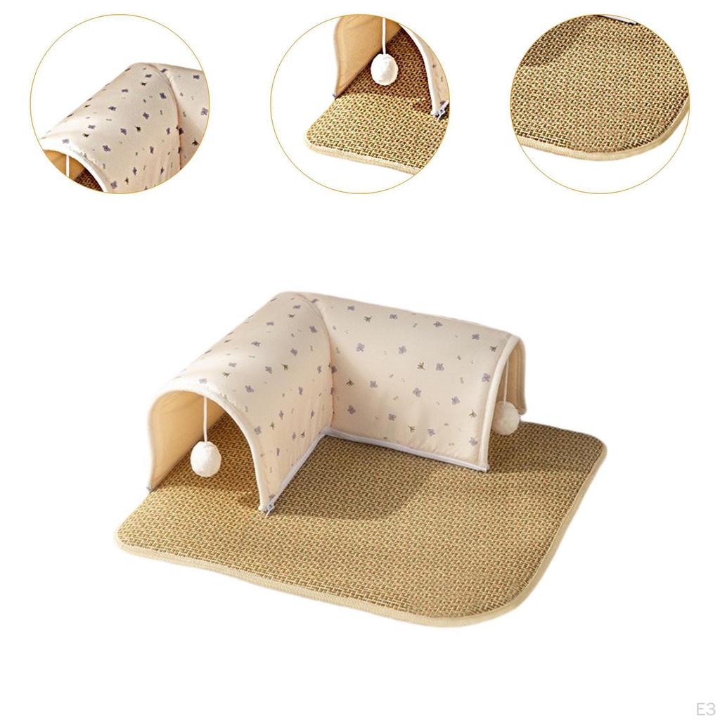Tunnelbett Versteck mit abnehmbarer Matte Spielgehege Interaktives Spielzeug Hütte für Kaninchen Kleintiere Outdoor