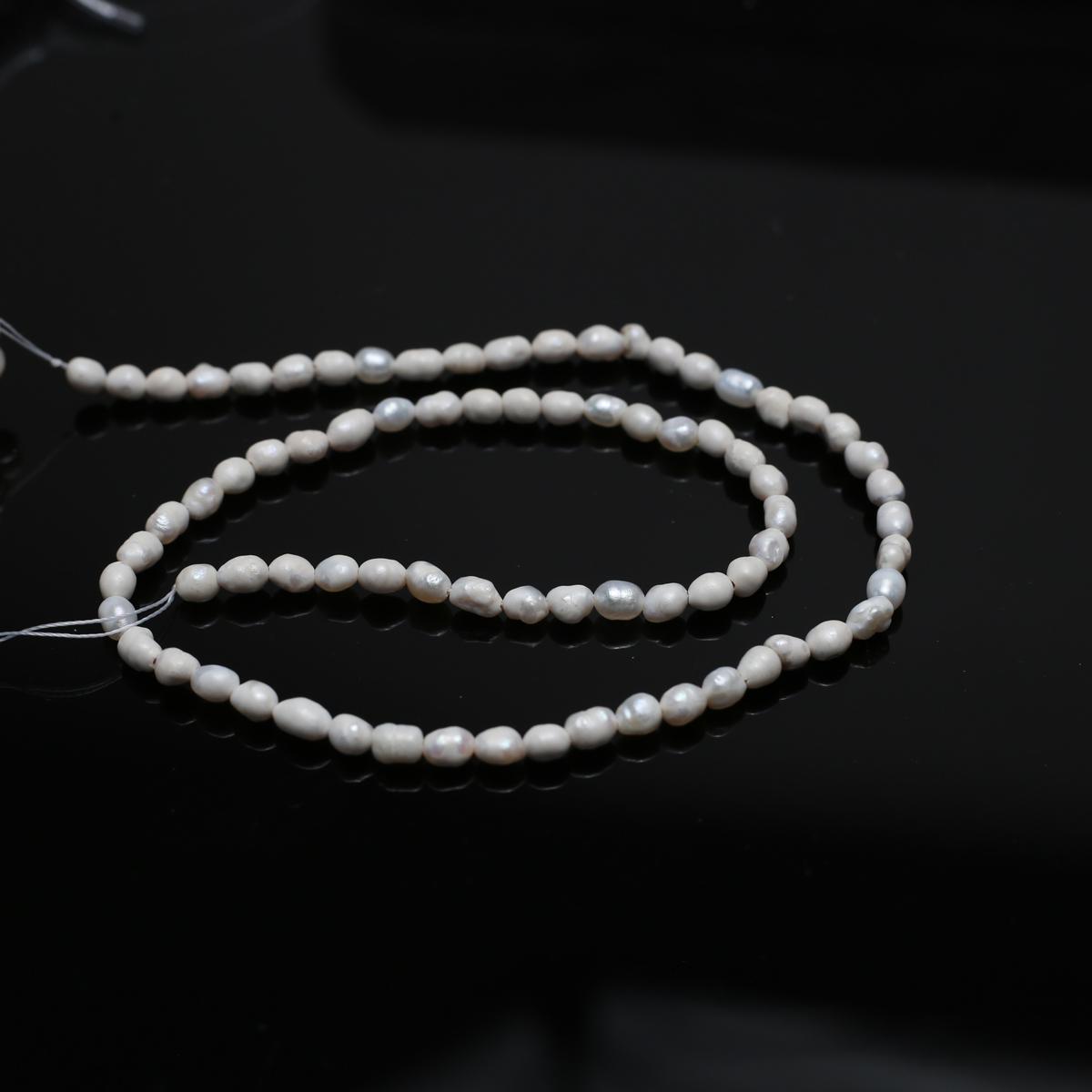 

1 нитка, Білі Натуральні Перламутрові Ракушки, 0.2-0.3см, Ручна Робота Рисові Намистини для Виготовлення Ювелірних Виробів DIY Намисто Браслет Ножний Браслет Аксесуари 36см 1String/2-3mm-36cm білий