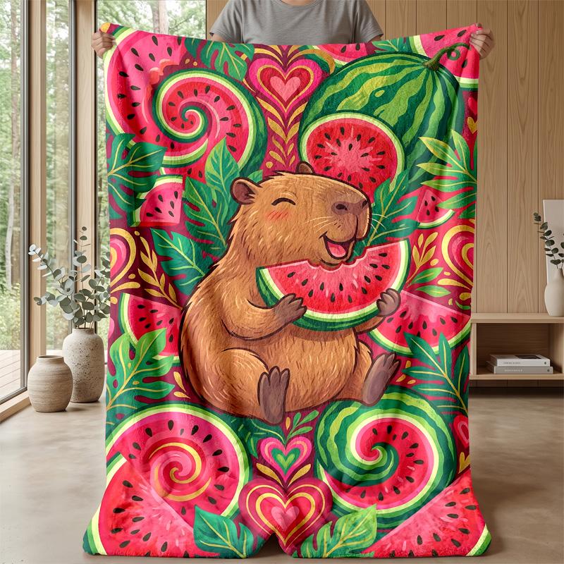 Vintage Violin Melody Theme Blanket Lightweight Warm Flannel Blanket Decorative Throw Blanket for Home Decoration