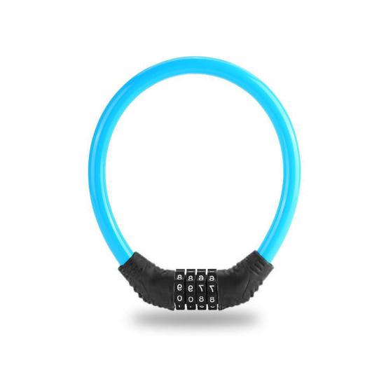 Bicycle Lock High Strength Rust-proof Sturdy Construction Four-digit Easy to Carry Anti-theft Zinc