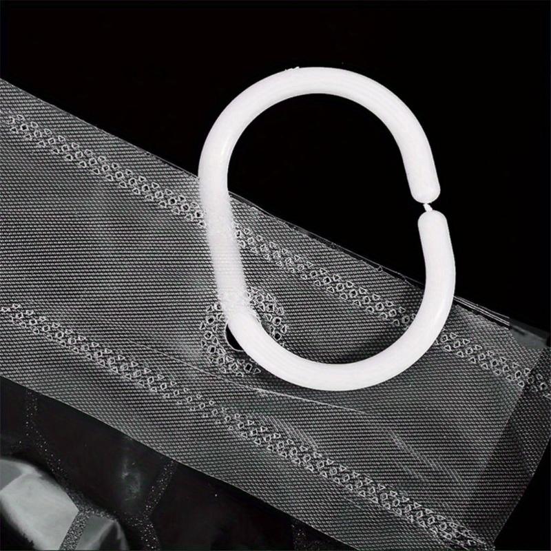 Waterproof Bathroom Shower Curtain Transparent Bathroom Curtain with Hooks Thickened Bathing Sheer Wide Bath Curtain