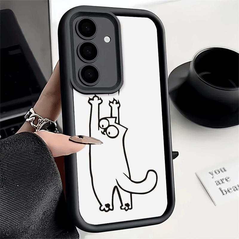 Phone Case for Samsung Galaxy S26 S25 Ultra S24 FE Cat Footprint Funny Scratch Paw Cute Shell S23 Plus S22 + S21 S20 5G Soft Sil