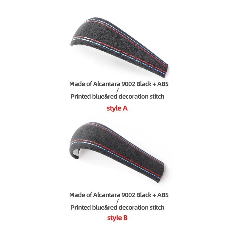 Betterhumz For BMW E90 E60 E87 E92 E91 E61 X1 X3 X5 Gear Shift Knob Cover ABS Trim Car Made of Alcantara Interior Accessories