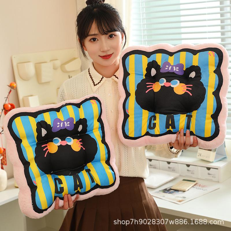 Multifunctional seat cushion Summer ice silk cushion Student office backrest Waist cute ice silk seat cushion