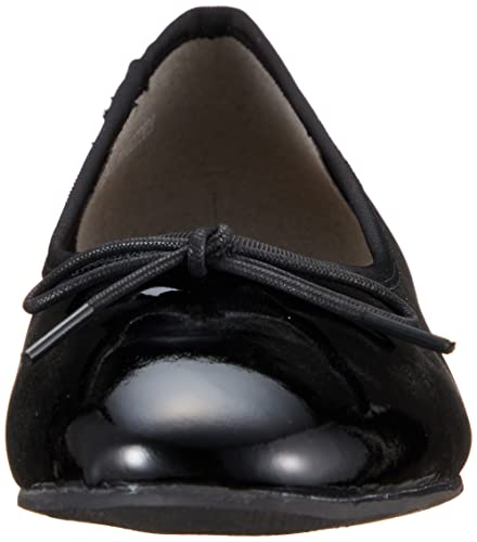 Carino CAWG22303 Damen Ballerinas aus schwarzem Lackleder, Größe 23,0 cm