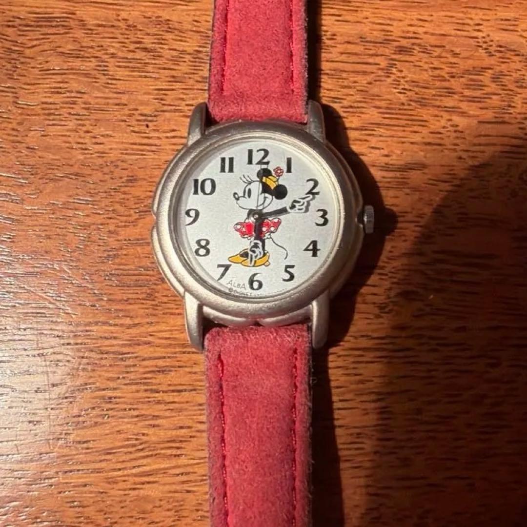 Used Seiko Alba made Minnie Mouse Disney watch in operation rare model