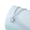 S925 Sterling Silver Love Heart Pendant European and American Simple Heart Zircon Necklace Women's High Sense
