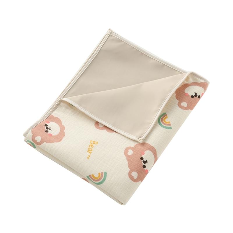 Легкий детский пеленальный коврик Водонепроницаемый наматрасник Дышащая пеленка Водонепроницаемая пеленка для мочи Многоразовая пеленка Хлопковая пеленка S