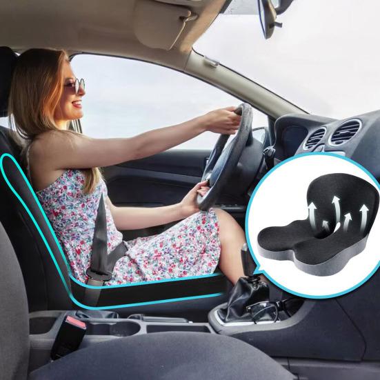 Yousheng Truck Driver Seat Cushion Memory Foam Back Cushion with Adjustable Strap Ergonomic Lumbar Support Cushion for Sciatica Relief Long Drives