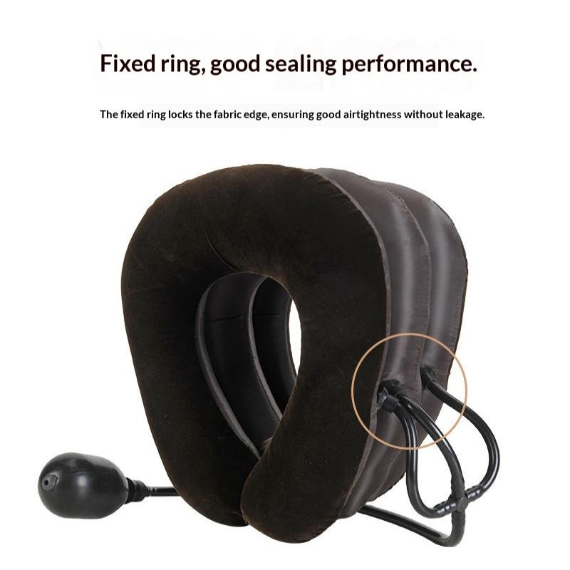 Inflatable Neck Stretcher Adjustable Cervical Traction Device Soft Neck Brace Support for Home Office Neck Pain Relief