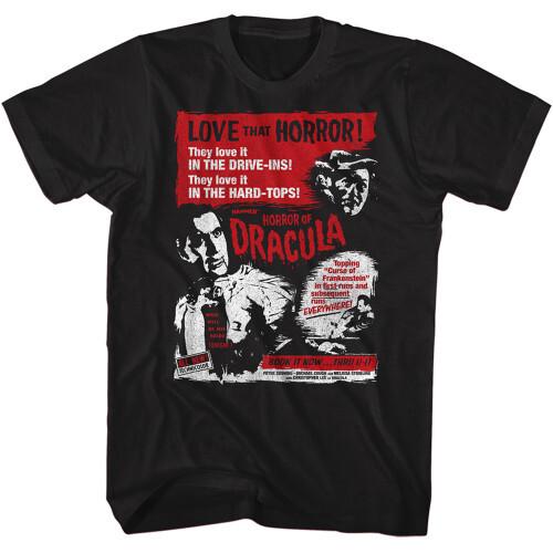 Hammer Horror Dracula Love That Horror  - Black Unisex T-Shirt XXL