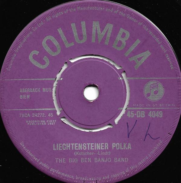 

7inch Record BIG BEN BANJO BAND Liechtensteiner Polka 45DB4049 Columbia 1957 UK Jazz Used