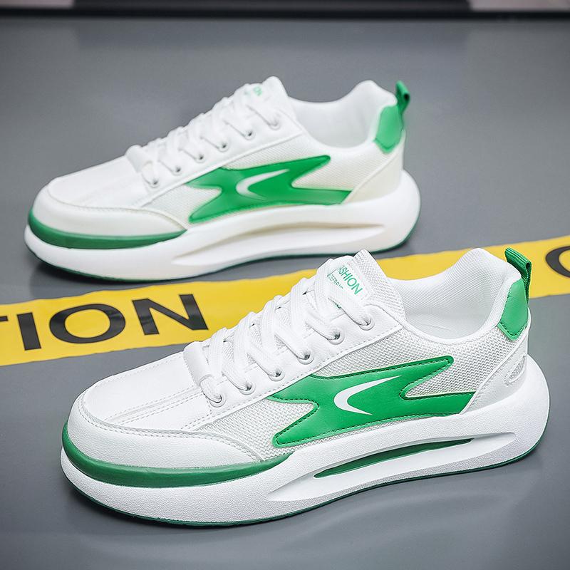 

Стильные мужские кроссовки на каждый день 2025 года с дышащей сеткой для весны-лета, удобные отцовские кроссовки на белой платформе 39