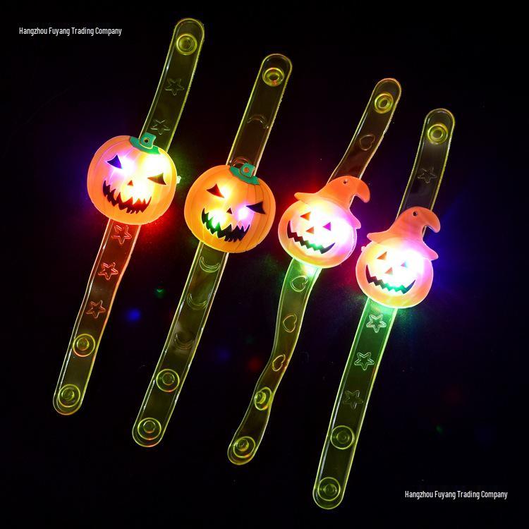 Halloween Luminous Bracelet & Skull Light Gift Set for Kids and Adults