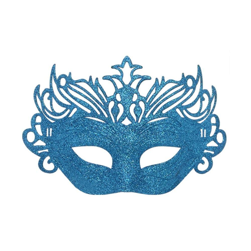 Half Face Design Glitter Crown Mask Sparkle Finish Role Playing Mask Party Mask Accessory  Adults