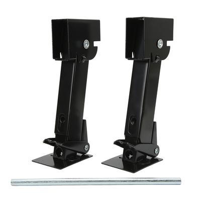 2 ST Stabilisator Domkraft Järn 650lb Stöd 1000lb Lyftkapacitet Teleskopisk Justerbar Svängbar Ner