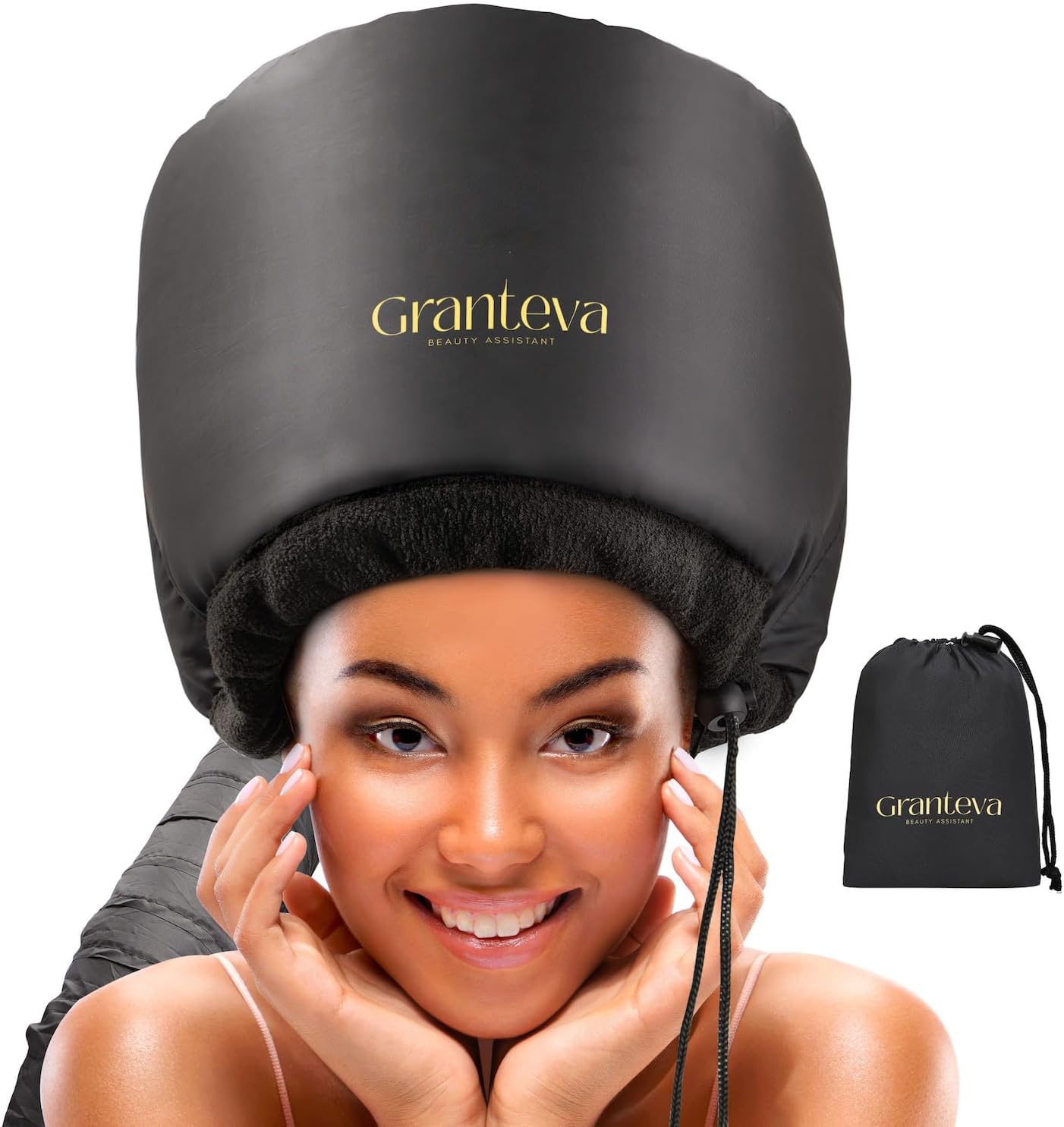 

Hooded Hair Dryer Attachment w/A Headband Integrated That Reduces Heat Around Ears & Neck - Hair Dryer Hooded Diffuser Cap for C United States