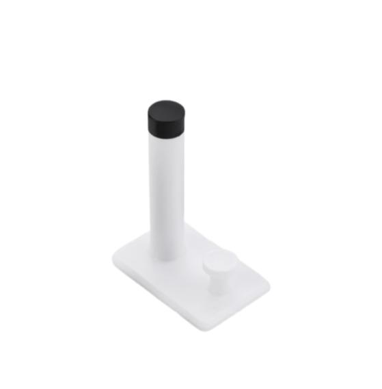 

Multi Functional Door Hook and Stopper No Drill Wall Mounted Design for Hanging Towels Bags in For Bathroom Gray білий