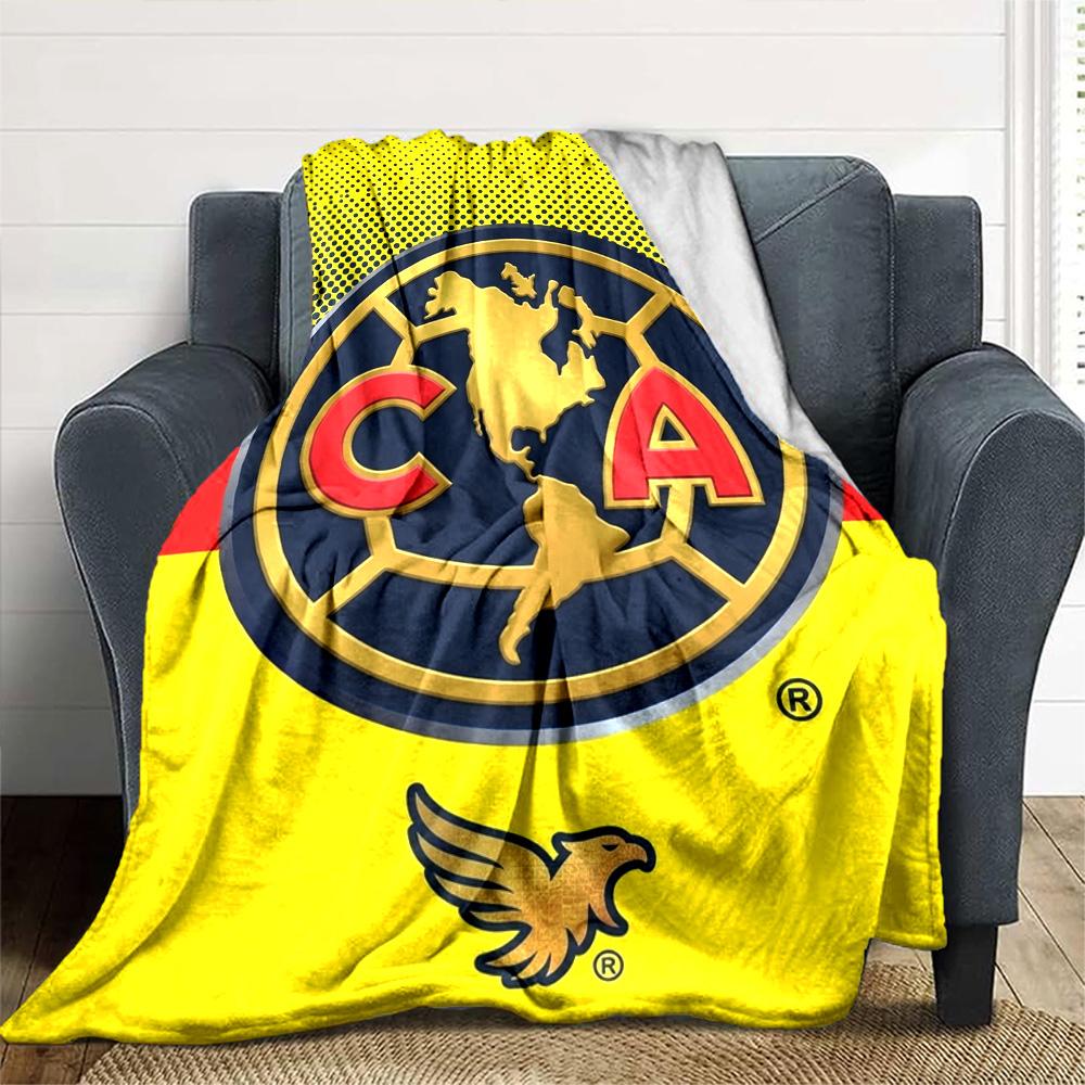 Club América Print Flannel Blanket High Quality Warm Comfortable Cover for All Seasons Perfect for Gifts Home Decor
