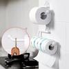 Tissue Storage Rack Plastic Paper Roll Holder Wall Mounted Adjustable Towel Hanger for Kitchen Bathroom Toilet Paper Holders