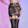 Sexy Öl Glänzend Hohe Taille Strumpfhalter Strümpfe Set Damen Durchsichtig Formende Strumpfhose Weiblich Erotisch Transparente Unterwäsche