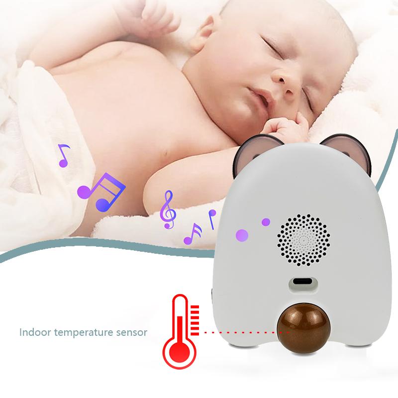 Voice Intercom Baby Monitor 2.4Ghz Wireless Long Range  Audio Sender Reciever Lullaby Temperature Display Nanny Cam V50